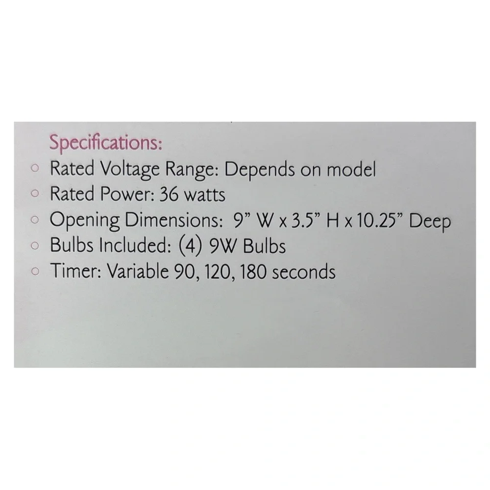 Salon Edge 36 Watt UV Curing Lamp Acrylic Gel Nail Dryer Light Timer - White